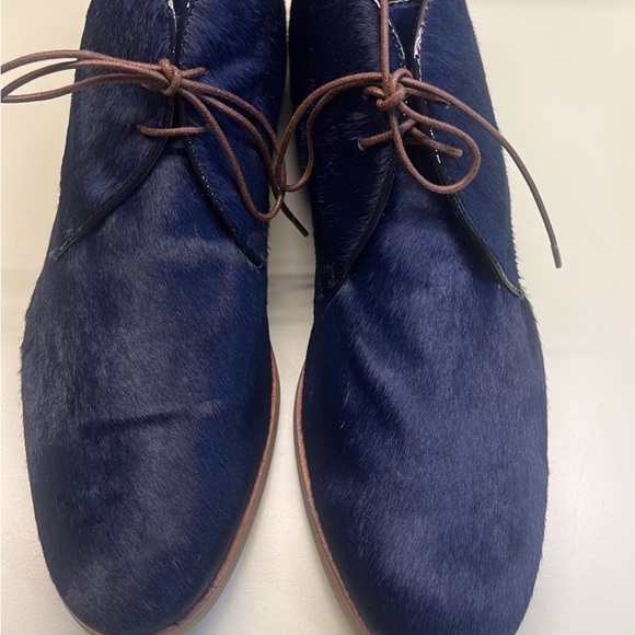 Agl Blue Suede Chukka Boots with Simple Lacing - Picture 3 of 5
